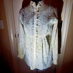 Sheer Ivory Tunic Shirt